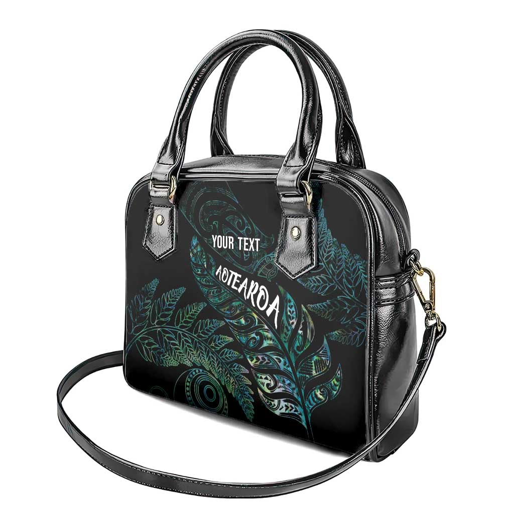 Aotearoa Personalized Lawn Bowls Maori Shoulder Handbag New Zealand Paua Shell Tribal Silver Fern - Aussie Hoodie