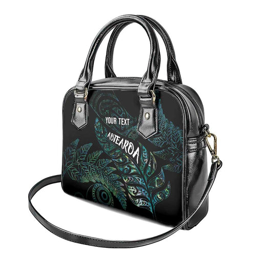 Aotearoa Personalized Lawn Bowls Maori Shoulder Handbag New Zealand Paua Shell Tribal Silver Fern - Aussie Hoodie
