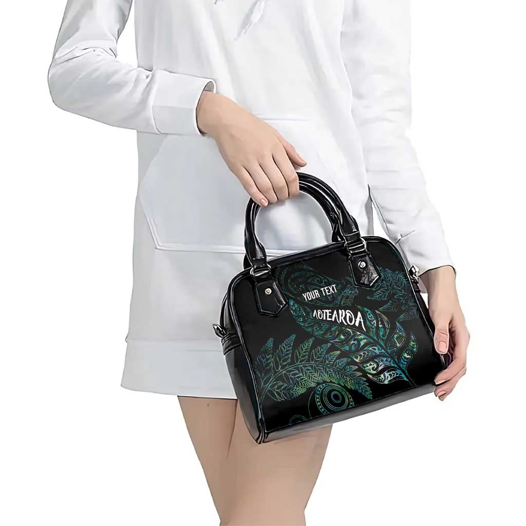 Aotearoa Personalized Lawn Bowls Maori Shoulder Handbag New Zealand Paua Shell Tribal Silver Fern - Aussie Hoodie