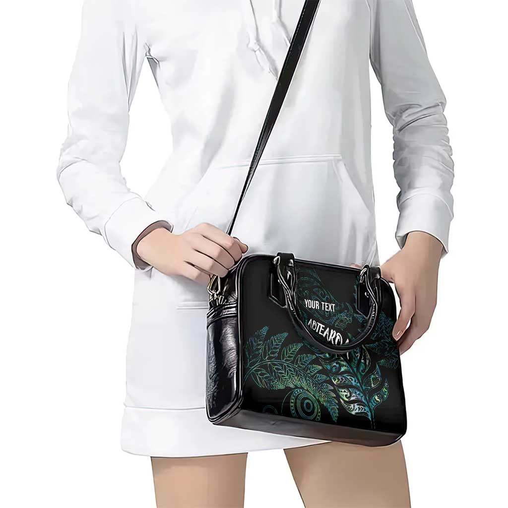 Aotearoa Personalized Lawn Bowls Maori Shoulder Handbag New Zealand Paua Shell Tribal Silver Fern - Aussie Hoodie