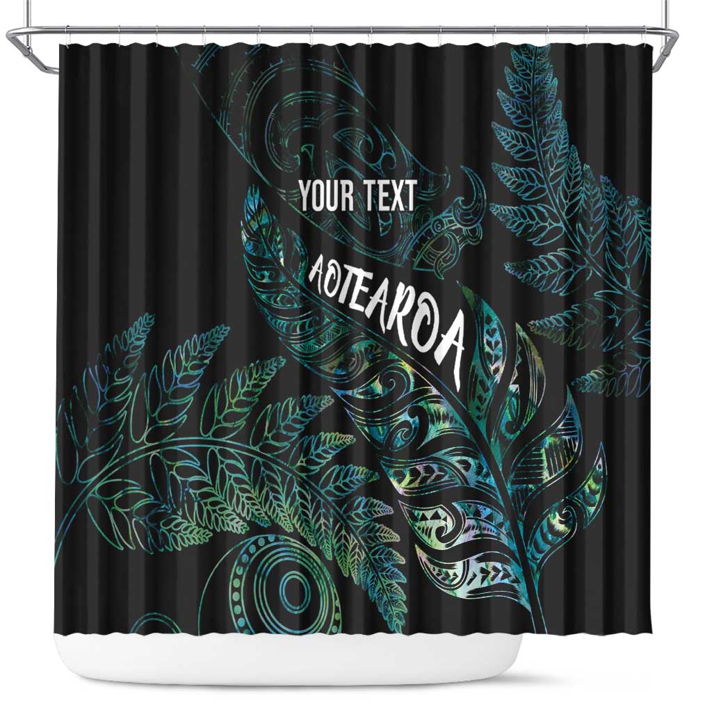 Aotearoa Personalized Lawn Bowls Maori Shower Curtain New Zealand Paua Shell Tribal Silver Fern - Aussie Hoodie