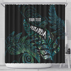 Aotearoa Personalized Lawn Bowls Maori Shower Curtain New Zealand Paua Shell Tribal Silver Fern - Aussie Hoodie