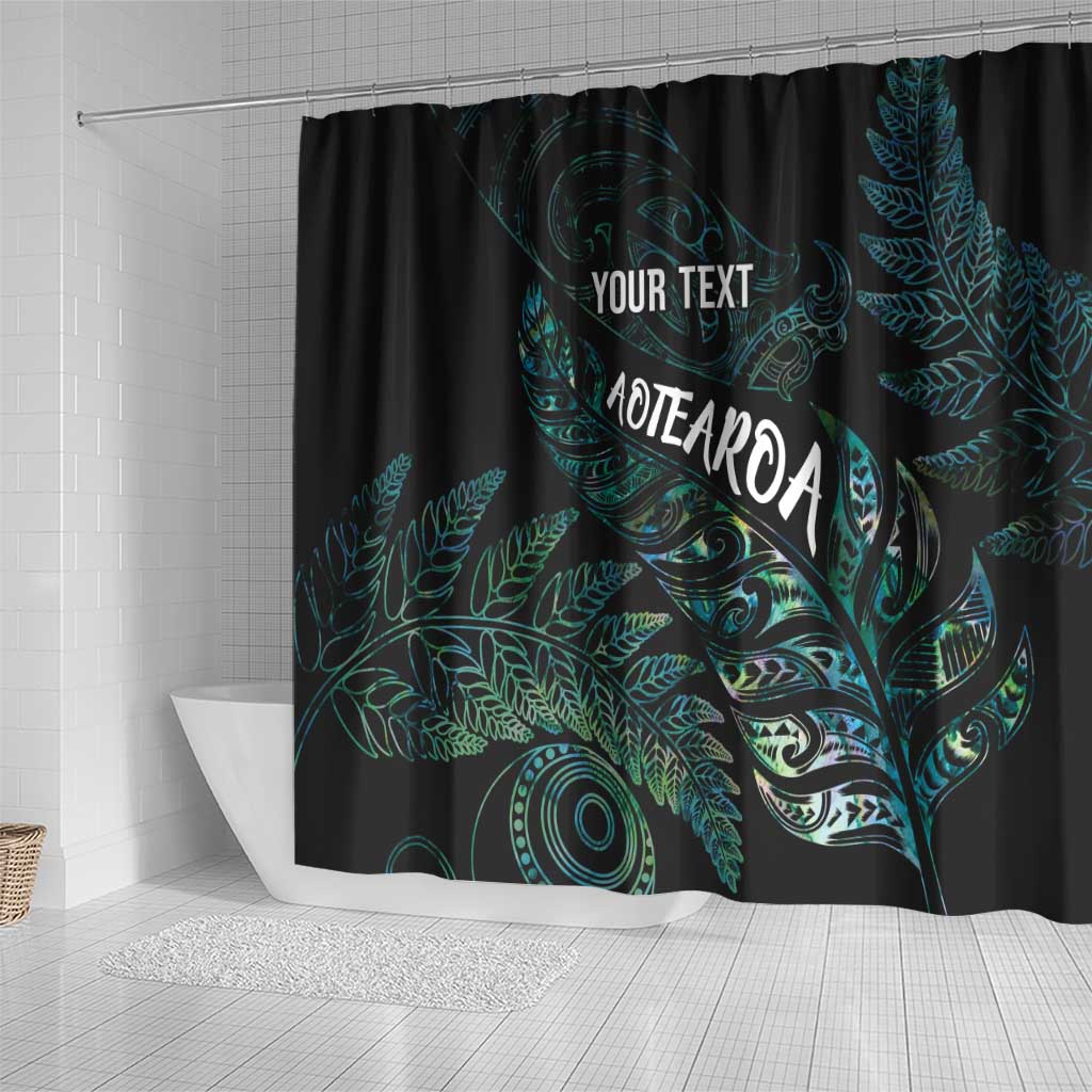 Aotearoa Personalized Lawn Bowls Maori Shower Curtain New Zealand Paua Shell Tribal Silver Fern - Aussie Hoodie