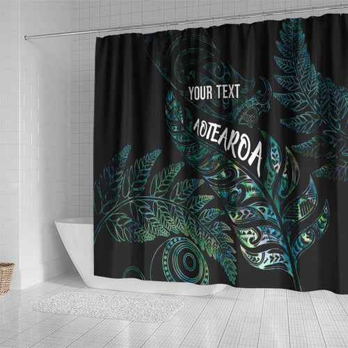 Aotearoa Personalized Lawn Bowls Maori Shower Curtain New Zealand Paua Shell Tribal Silver Fern - Aussie Hoodie