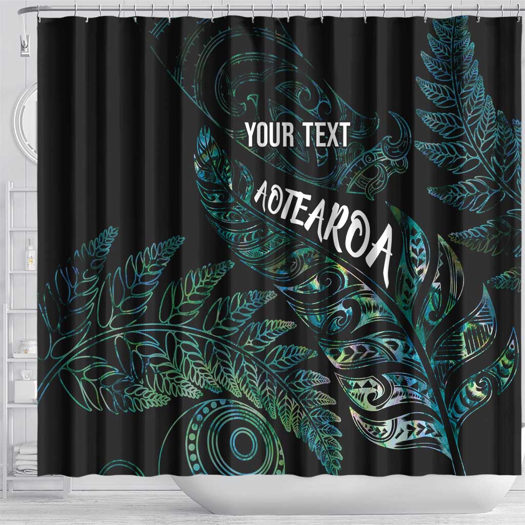 Aotearoa Personalized Lawn Bowls Maori Shower Curtain New Zealand Paua Shell Tribal Silver Fern - Aussie Hoodie