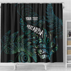 Aotearoa Personalized Lawn Bowls Maori Shower Curtain New Zealand Paua Shell Tribal Silver Fern - Aussie Hoodie