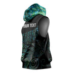 Aotearoa Personalized Lawn Bowls Maori Sleeveless Hoodie New Zealand Paua Shell Tribal Silver Fern - Aussie Hoodie