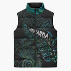 Aotearoa Personalized Lawn Bowls Maori Sleeveless Puffer Jacket New Zealand Paua Shell Tribal Silver Fern - Aussie Hoodie