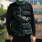 Aotearoa Personalized Lawn Bowls Maori Sleeveless Puffer Jacket New Zealand Paua Shell Tribal Silver Fern - Aussie Hoodie