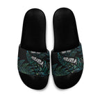 Aotearoa Personalized Lawn Bowls Maori Slide Sandals New Zealand Paua Shell Tribal Silver Fern - Aussie Hoodie