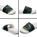 Aotearoa Personalized Lawn Bowls Maori Slide Sandals New Zealand Paua Shell Tribal Silver Fern - Aussie Hoodie