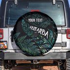 Aotearoa Personalized Lawn Bowls Maori Spare Tire Cover New Zealand Paua Shell Tribal Silver Fern - Aussie Hoodie