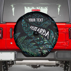 Aotearoa Personalized Lawn Bowls Maori Spare Tire Cover New Zealand Paua Shell Tribal Silver Fern - Aussie Hoodie