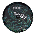 Aotearoa Personalized Lawn Bowls Maori Spare Tire Cover New Zealand Paua Shell Tribal Silver Fern - Aussie Hoodie