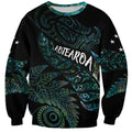 Aotearoa Personalized Lawn Bowls Maori Sweatshirt New Zealand Paua Shell Tribal Silver Fern - Aussie Hoodie