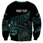 Aotearoa Personalized Lawn Bowls Maori Sweatshirt New Zealand Paua Shell Tribal Silver Fern - Aussie Hoodie