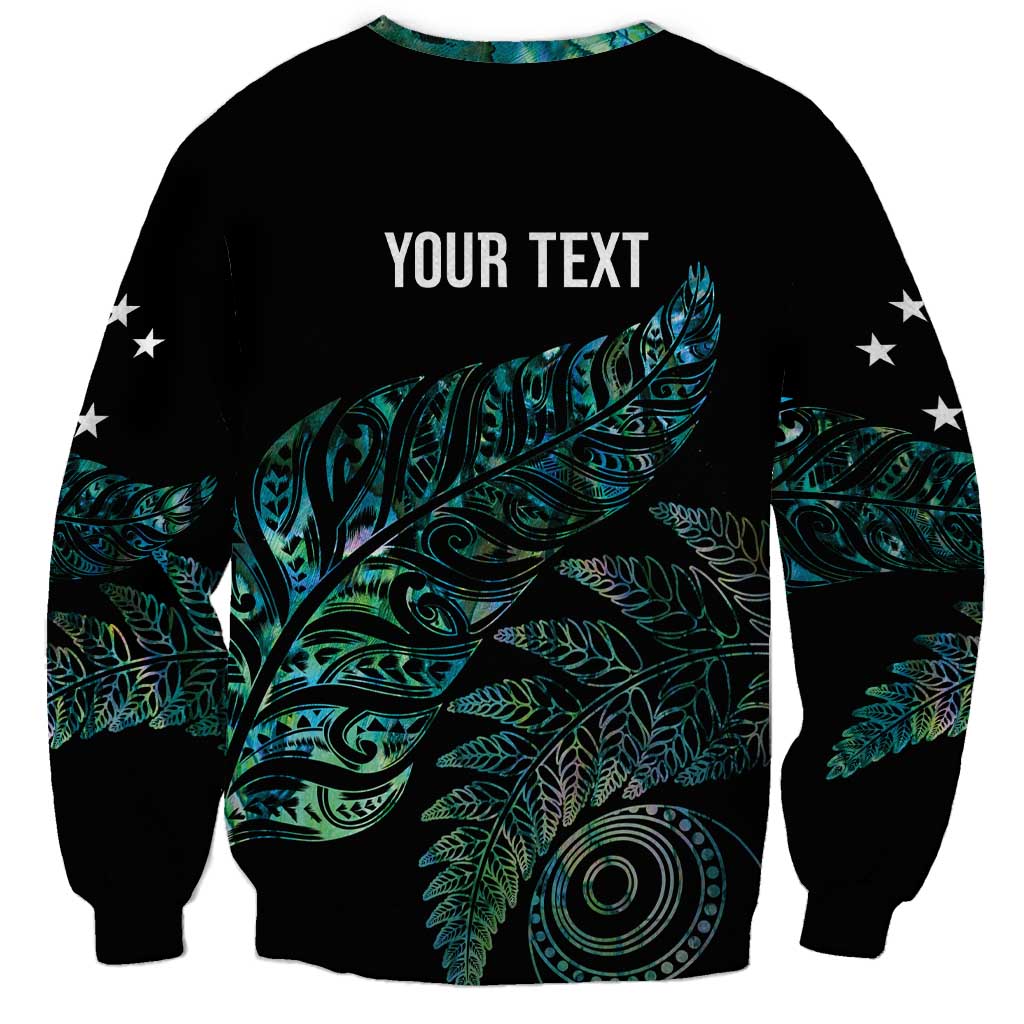 Aotearoa Personalized Lawn Bowls Maori Sweatshirt New Zealand Paua Shell Tribal Silver Fern - Aussie Hoodie