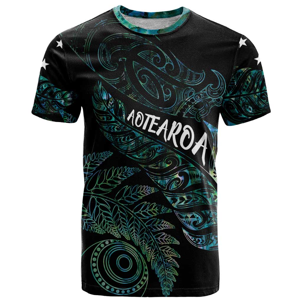 Aotearoa Personalized Lawn Bowls Maori T Shirt New Zealand Paua Shell Tribal Silver Fern - Aussie Hoodie