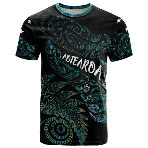 Aotearoa Personalized Lawn Bowls Maori T Shirt New Zealand Paua Shell Tribal Silver Fern - Aussie Hoodie