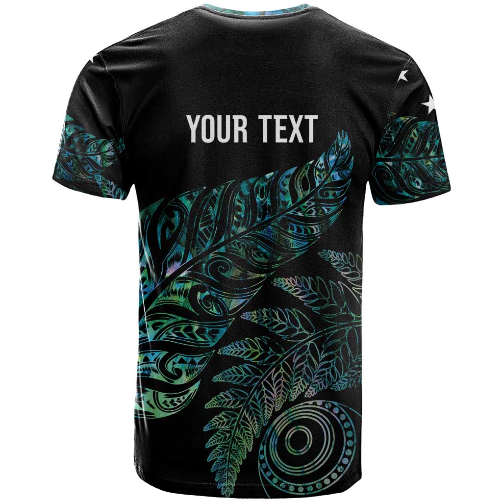 Aotearoa Personalized Lawn Bowls Maori T Shirt New Zealand Paua Shell Tribal Silver Fern - Aussie Hoodie