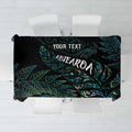 Aotearoa Personalized Lawn Bowls Maori Tablecloth New Zealand Paua Shell Tribal Silver Fern - Aussie Hoodie