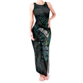 Aotearoa Personalized Lawn Bowls Maori Tank Maxi Dress New Zealand Paua Shell Tribal Silver Fern - Aussie Hoodie