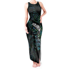 Aotearoa Personalized Lawn Bowls Maori Tank Maxi Dress New Zealand Paua Shell Tribal Silver Fern - Aussie Hoodie