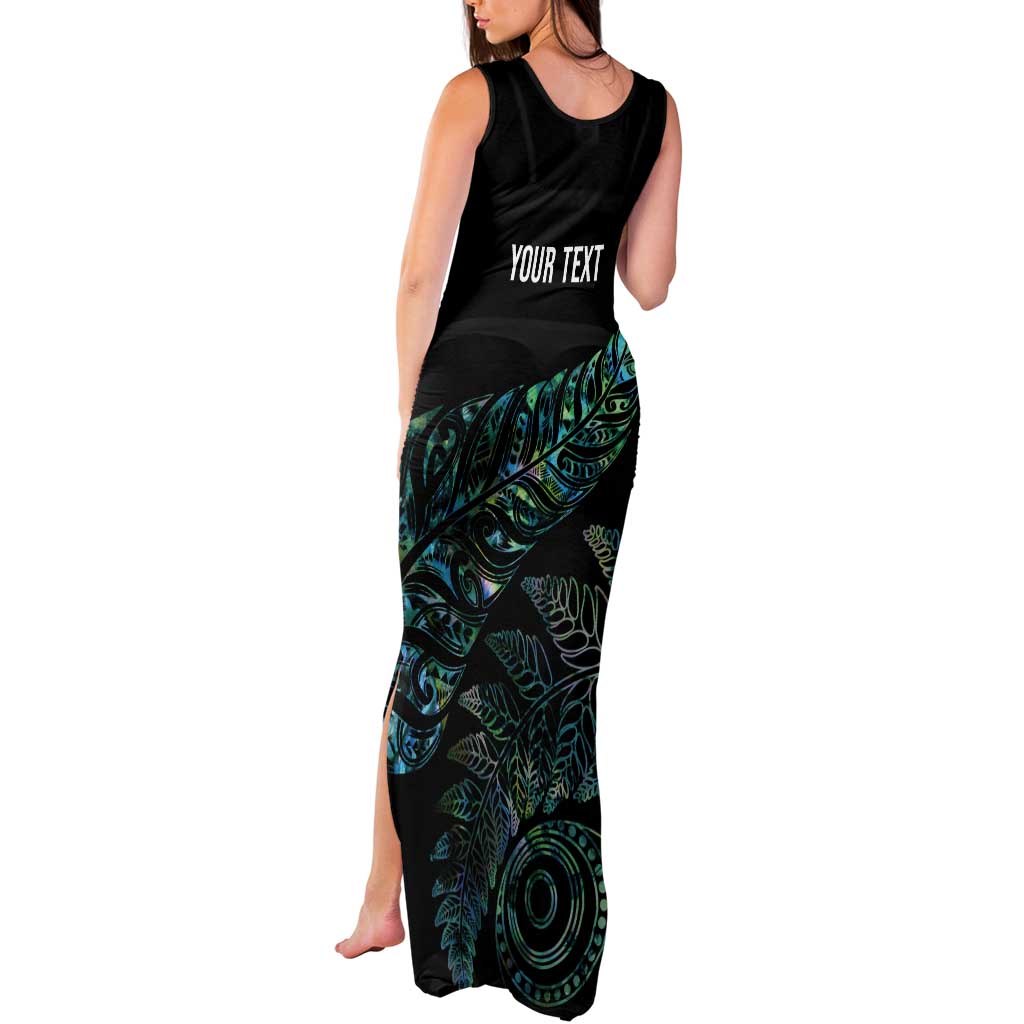 Aotearoa Personalized Lawn Bowls Maori Tank Maxi Dress New Zealand Paua Shell Tribal Silver Fern - Aussie Hoodie