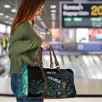 Aotearoa Personalized Lawn Bowls Maori Travel Bag New Zealand Paua Shell Tribal Silver Fern - Aussie Hoodie