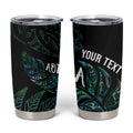 Aotearoa Personalized Lawn Bowls Maori Tumbler Cup New Zealand Paua Shell Tribal Silver Fern - Aussie Hoodie
