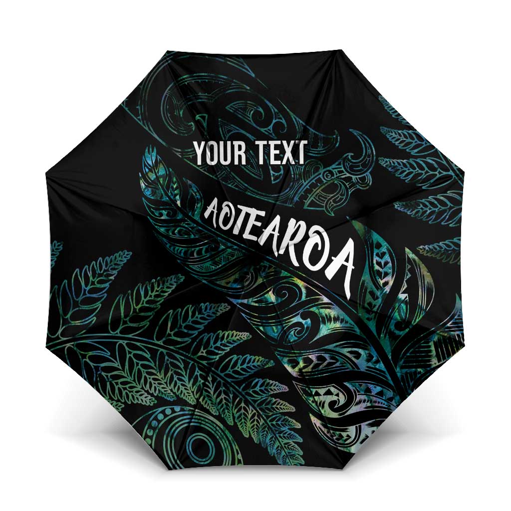 Aotearoa Personalized Lawn Bowls Maori Umbrella New Zealand Paua Shell Tribal Silver Fern - Aussie Hoodie