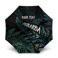 Aotearoa Personalized Lawn Bowls Maori Umbrella New Zealand Paua Shell Tribal Silver Fern - Aussie Hoodie