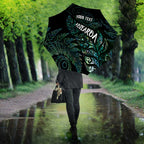 Aotearoa Personalized Lawn Bowls Maori Umbrella New Zealand Paua Shell Tribal Silver Fern - Aussie Hoodie