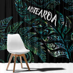 Aotearoa Personalized Lawn Bowls Maori Window Curtain New Zealand Paua Shell Tribal Silver Fern - Aussie Hoodie