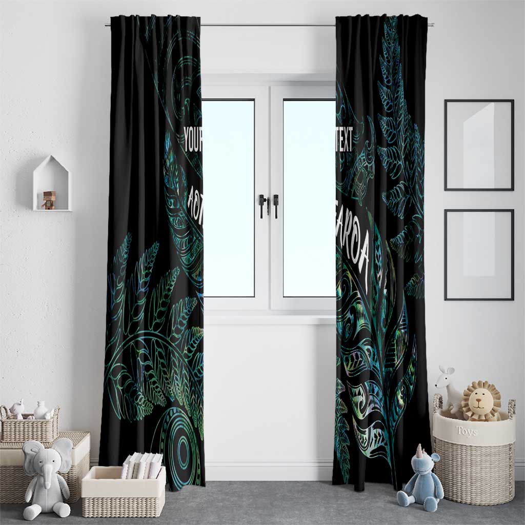 Aotearoa Personalized Lawn Bowls Maori Window Curtain New Zealand Paua Shell Tribal Silver Fern - Aussie Hoodie