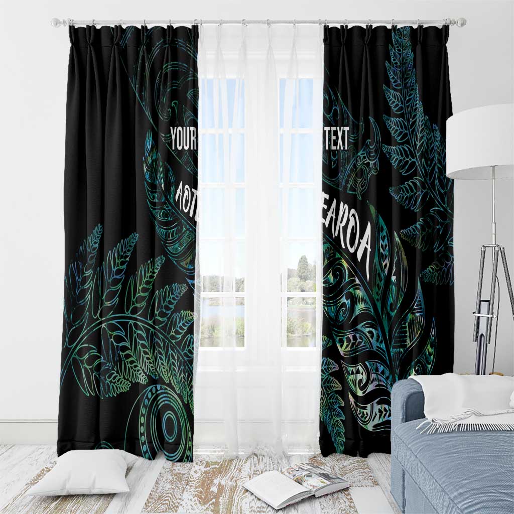 Aotearoa Personalized Lawn Bowls Maori Window Curtain New Zealand Paua Shell Tribal Silver Fern - Aussie Hoodie