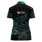 Aotearoa Personalized Lawn Bowls Maori Women Polo Shirt New Zealand Paua Shell Tribal Silver Fern - Aussie Hoodie
