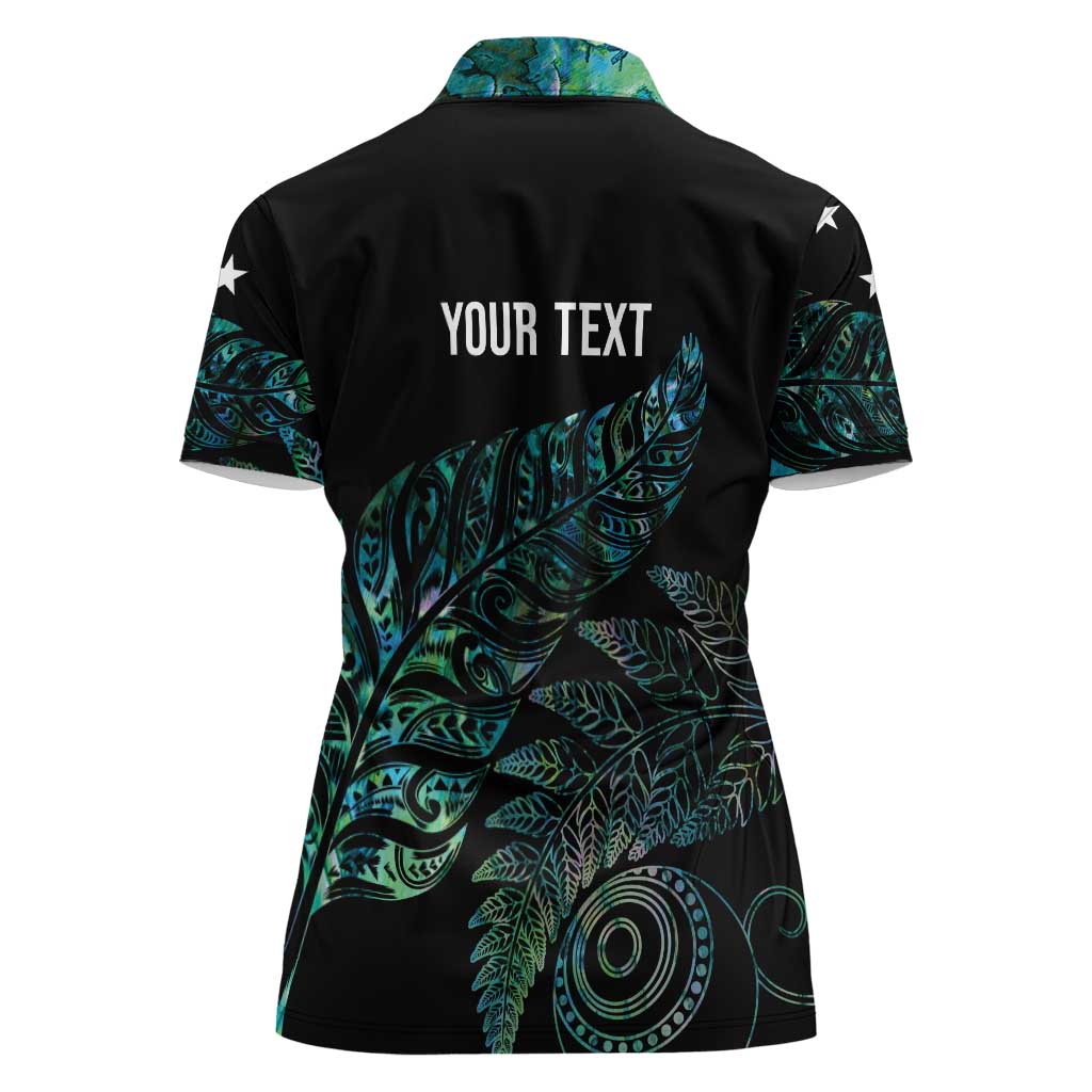 Aotearoa Personalized Lawn Bowls Maori Women Polo Shirt New Zealand Paua Shell Tribal Silver Fern - Aussie Hoodie
