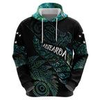 Aotearoa Personalized Lawn Bowls Maori Zip Hoodie New Zealand Paua Shell Tribal Silver Fern - Aussie Hoodie