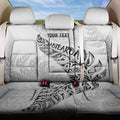 Aotearoa Personalized Lawn Bowls Maori Back Car Seat Cover New Zealand White Tribal Silver Fern - Aussie Hoodie