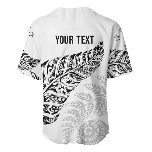 Aotearoa Personalized Lawn Bowls Maori Baseball Jersey New Zealand White Tribal Silver Fern - Aussie Hoodie