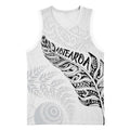 Aotearoa Personalized Lawn Bowls Maori Basketball Jersey New Zealand White Tribal Silver Fern - Aussie Hoodie