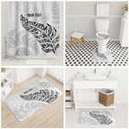 Aotearoa Personalized Lawn Bowls Maori Bathroom Set New Zealand White Tribal Silver Fern - Aussie Hoodie