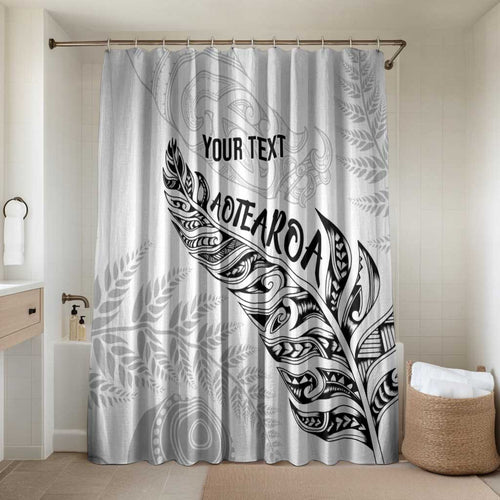 Aotearoa Personalized Lawn Bowls Maori Bathroom Set New Zealand White Tribal Silver Fern - Aussie Hoodie