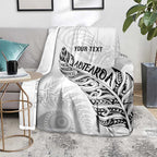 Aotearoa Personalized Lawn Bowls Maori Blanket New Zealand White Tribal Silver Fern - Aussie Hoodie