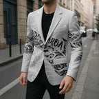 Aotearoa Personalized Lawn Bowls Maori Blazer New Zealand White Tribal Silver Fern - Aussie Hoodie
