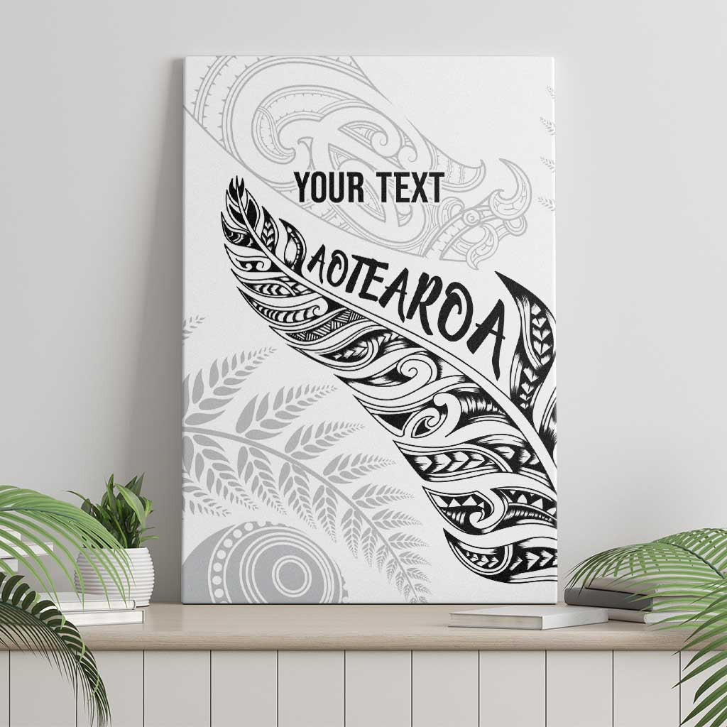 Aotearoa Personalized Lawn Bowls Maori Canvas Wall Art New Zealand White Tribal Silver Fern - Aussie Hoodie