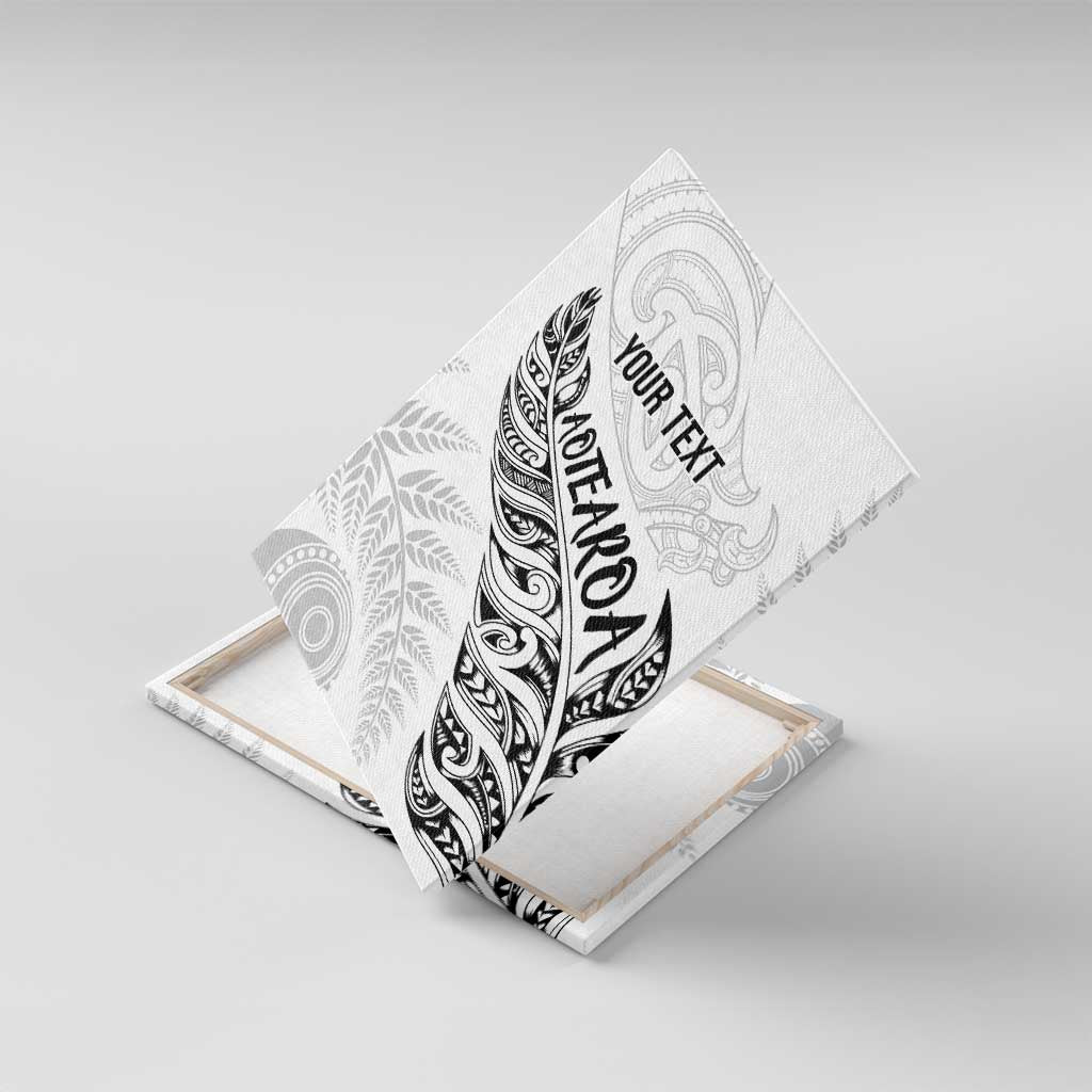 Aotearoa Personalized Lawn Bowls Maori Canvas Wall Art New Zealand White Tribal Silver Fern - Aussie Hoodie