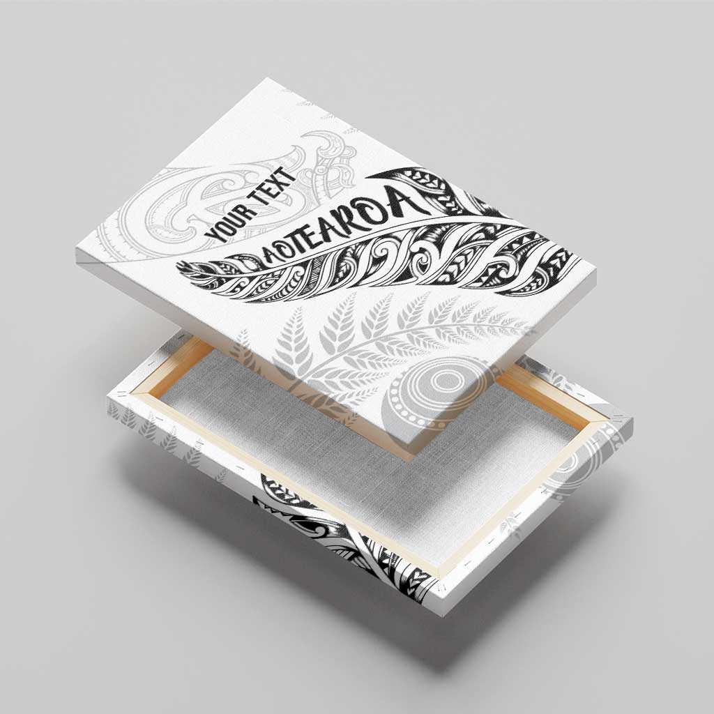 Aotearoa Personalized Lawn Bowls Maori Canvas Wall Art New Zealand White Tribal Silver Fern - Aussie Hoodie