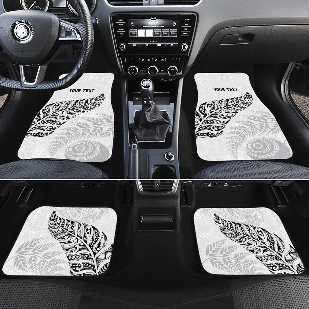 Aotearoa Personalized Lawn Bowls Maori Car Mats New Zealand White Tribal Silver Fern - Aussie Hoodie